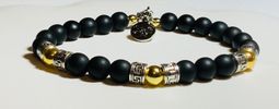Black Matte Stretch Bracelet