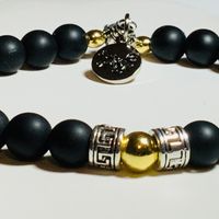 Black Matte Stretch Bracelet