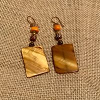 Yellow Mother of Pearl  Earrings