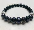 Peacock Pearl & Onyx Bracelet