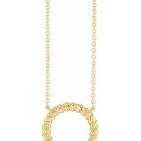 14K Yellow 14.2 mm Rope Circle 18" Necklace