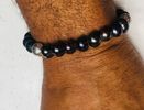 Peacock Pearl & Onyx Bracelet