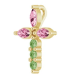 14K Yellow Cross Pendant 