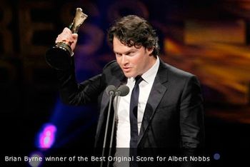 Brian accepting IFTA for Albert Nobbs Score
