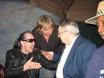 Link Wray, Mike, Scotty Moore (Elvis' guitarist) and Lazy Lester - New Orleans, 2005

