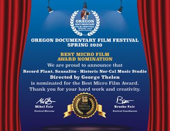 Best Micro Film Oregon Documentary Film Festival Thelen Creative Record Plant
