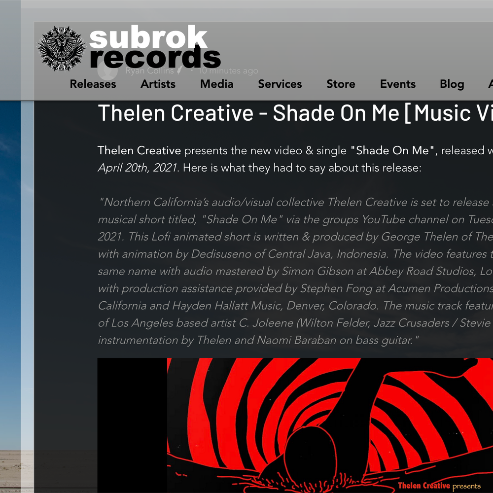 Thelen Creative on Sunbrok Records 420