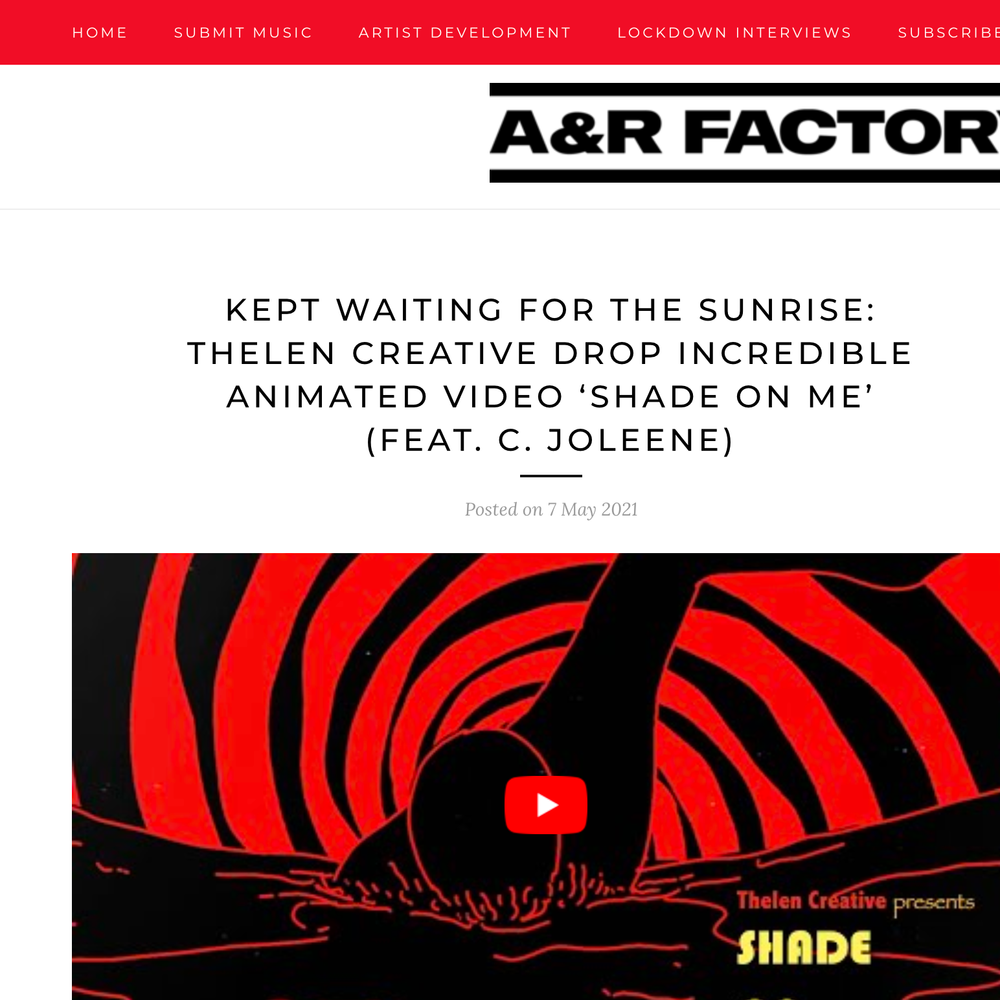 Thelen Creative Shade On Me A&R Factory Music Video