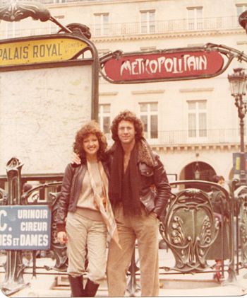 Paris, circa 1978, with my wife, my everything, Lauri, where we wrote our first song 'Amour Encore'
