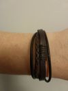 Men Multilayer Tribal Woven Surf Leather Bracelet Wristband