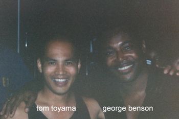 Tom Toyama with George Benson after opening for him at Sunfest.
