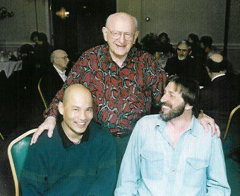 From left to right: Tom Toyama, Mr. Gaber, Bill Hill. Bill is one of Mr. Gaber's former top students. He is an excellent percussionist and composer.
