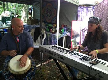 Bezl and Ginger Practice at Drum Camp
