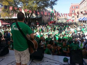 Entertaining the crowd in City Market in Savannah, GA 3-16-13
