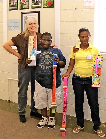 Kyle & Kayla attended both morning & afternoon classes...here they are with their creations!
