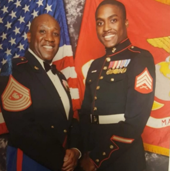 Justice on the beat (Sgt Justice) and Sergeant Major of the Marine Corps
