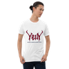 VeiN Short-Sleeve White Unisex T-Shirt Red/Blue