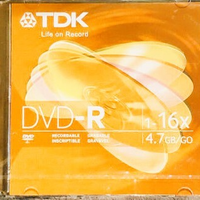 TDK DVD-R Single Disc 1-16x 4.7GB Recordable Disc