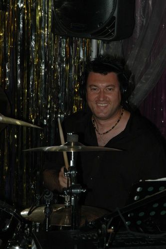 Resident drummer at Camber Sands, 2007
