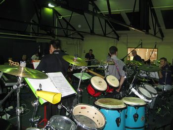 My percussion rig during rehearsals for 'Wish-Magic tour' at Music Bank studios, London
