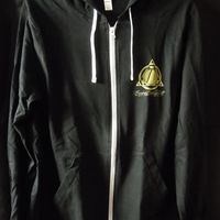Black & Gold 7SF logo Zip hoodie (Black/unisex)