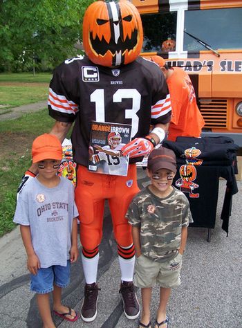 TRAINING CAMP 2010 Joey & Dominic Caggiano with Pumpkin Head
