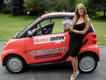 The Orange & Brown Report EspnKNR2 Radio Host & Prize Goddess: Stefanie French with Smart Dawg!
