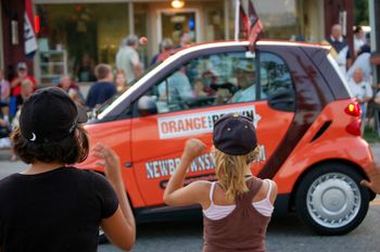 Pumping up Browns Fans in Olmsted Falls Heritage Days 2010 Parade
