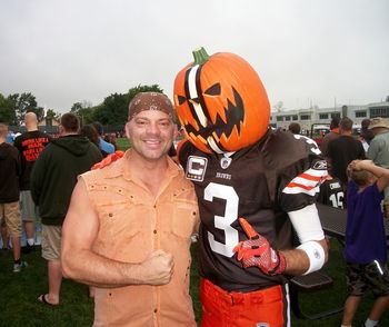 Training Camp Opening Day with PUMPKIN HEAD! 7.28.2012
