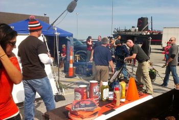 Browns Tailgate themed Revol Wireless Tv commercial with Pumpkin Nation
