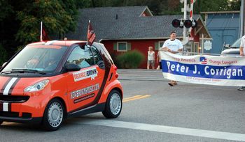 Pumping up Browns Fans in Olmsted Falls Heritage Days 2010 Parade
