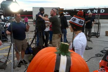 Browns Tailgate themed Revol Wireless Tv commercial with Pumpkin Nation
