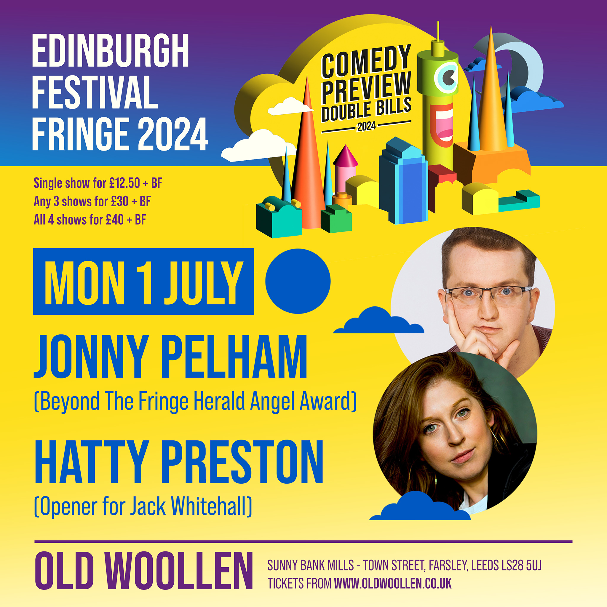 Edinburgh Fringe Comedy Previews Jonny Pelham + Hatty Preston The