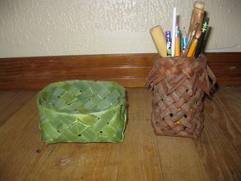 baskets of sotol and willow bark
