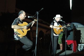 With guitarist Jose Molina Serrano at the Zihuatanejo International Guitar Festival
