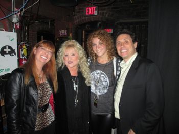 With Joy Baker, Alli Seney and Bobby Livingston backstage
