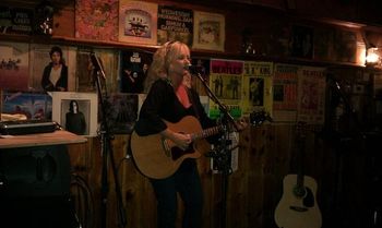 Kim jamming at Paddy Barrys
