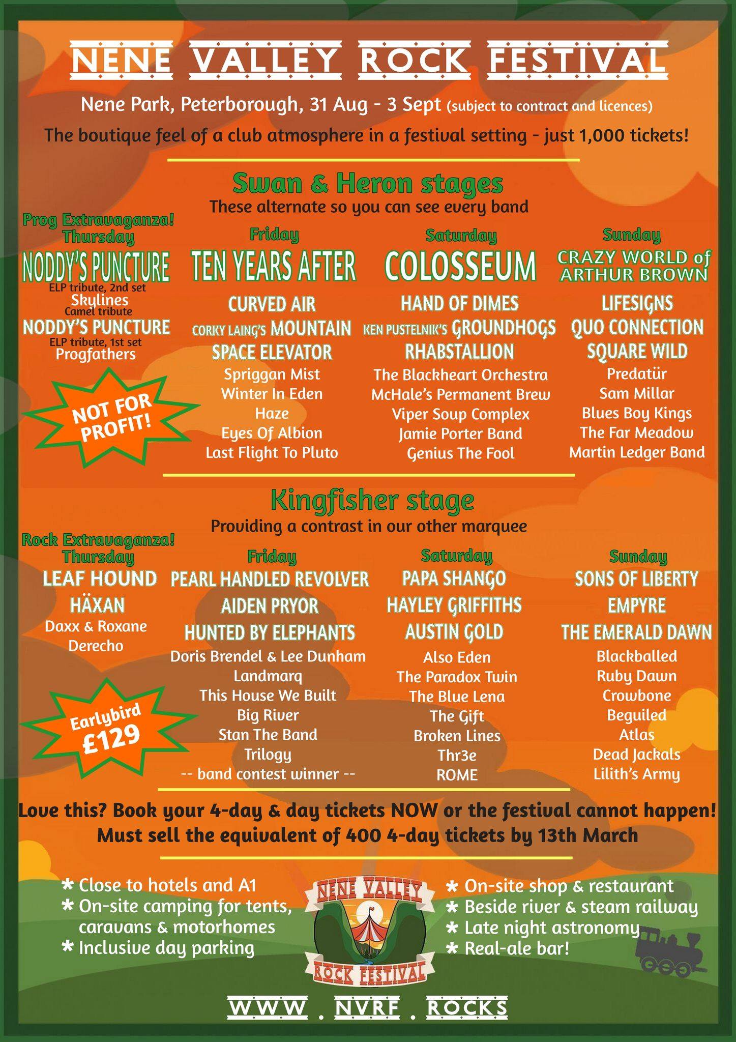 Nene Valley Rock Festival @ Nene Park Peterborough - Sep 2 2023, 8:00PM