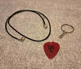 Guitar Pick Keychain or Necklace
