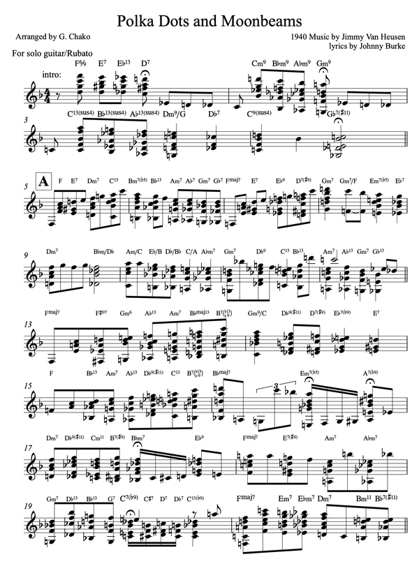 Polka Dots and Moonbeams - Greg Chako