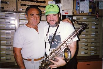 Lew with his beloved friend and sax doctor, Emilio Lyons
