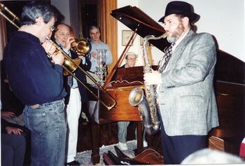 Playing at a party at a friend's house in NYC 1993
