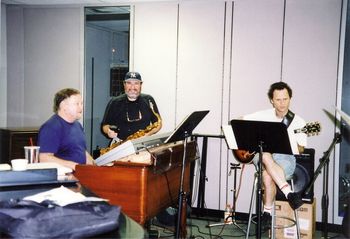 Ron Feuer, Lew and Joe Cohn rehearsing for "Katewalk" CD 1996

