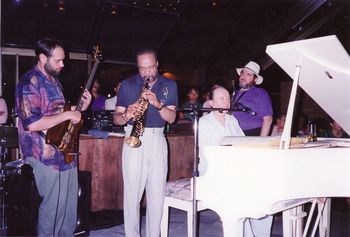 Lew jammin' with Grover Washington, Jr and Bob Dorough Cancun 1992 & Tony Marino on bass
