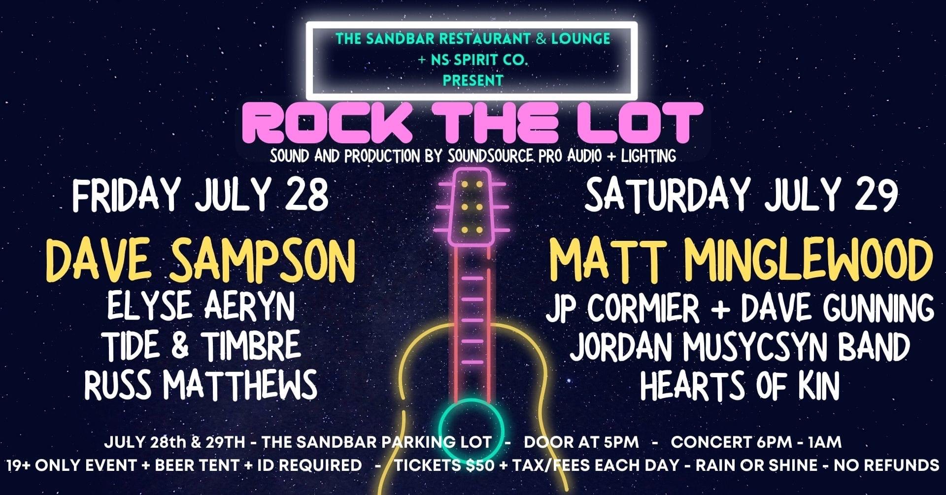 Rock the Lot The Sandbar Restaurant Lounge Jul 28 2023 5 00PM