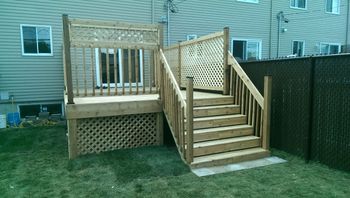 Cedar Wood Deck with Privacy Panels
