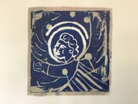 ‘Angels & Boats’ Small Block Print #1