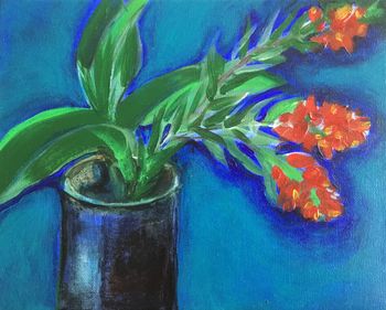 Yamba Garden Blue 8’ x 10’  canvas
