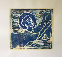 ‘Angels & Boats’ Small Block Print #2