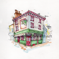 Heart And Hand - Pubs Of Brighton Series - 8x8" print